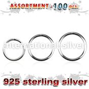 blk515 seamless segment rings silver 925 nose