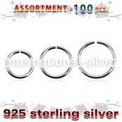 blk517 seamless segment rings silver 925 nose