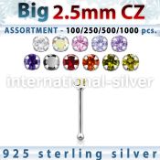 blk521 nose bone silver 925 nose