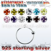 blk545 nose hoop silver 925 nose