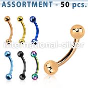 blk78 micro curved barbells anodized surgical steel 316l eyebrow