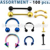 blk89 horseshoes anodized surgical steel 316l belly button