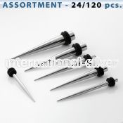 blk93 tapers surgical steel 316l ear lobe