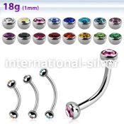 bn18hjb3 surgical steel eyebrow bananas eyebrow piercing