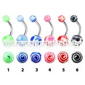 bndxg belly rings surgical steel 316l with acrylic parts belly button