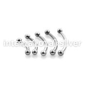 bneb25 micro curved barbells surgical steel 316l eyebrow