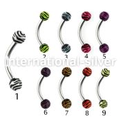bnedxj micro curved barbells surgical steel 316l with acrylic parts eyebrow