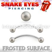 bnefo4l steel curved barbell frosted steel balls
