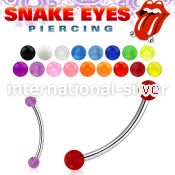bnevbl micro curved barbells surgical steel 316l with acrylic parts eyebrow