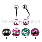bnfr6d belly rings surgical steel 316l belly button