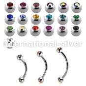 bnjb25xs surgical steel eyebrow bananas eyebrow piercing