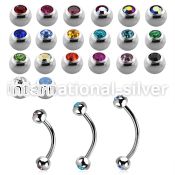 bnjb3xs surgical steel eyebrow bananas eyebrow piercing