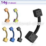 bnk2di belly rings anodized surgical steel 316l belly button