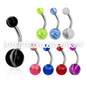 bnmb belly rings surgical steel 316l with acrylic parts belly button