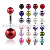bnprb belly rings surgical steel 316l with acrylic parts belly button