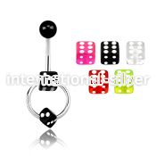 bnsldi belly rings surgical steel 316l with acrylic parts belly button