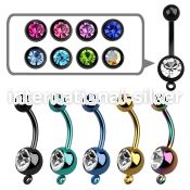 bnt1cgh belly rings anodized surgical steel 316l belly button