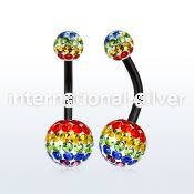 bnt2frgg belly rings anodized surgical steel 316l belly button