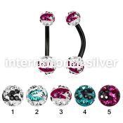 bnt2frsc belly rings anodized surgical steel 316l belly button