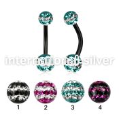 bnt2frsd belly rings anodized surgical steel 316l belly button