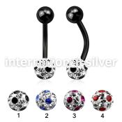 bntfr6a belly rings anodized surgical steel 316l belly button