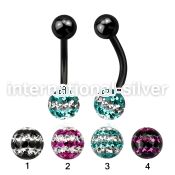 bntfr6d belly rings anodized surgical steel 316l belly button