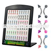 brbe3 micro curved barbells surgical steel 316l with acrylic parts eyebrow