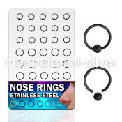 brcrt1 hoops captive rings anodized surgical steel 316l ear lobe