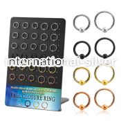brcrt3 anodized surgical steel ball closure rings belly ear  othersear  lobe ear otherseyebrow helix tragus  piercing