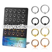 brcrt4 anodized surgical steel ball closure rings ear  othersear  lobe ear otherseyebrow helix tragus  piercing