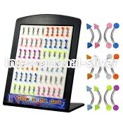 brgl3 micro curved barbells surgical steel 316l with acrylic parts eyebrow