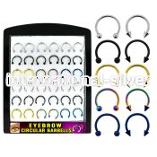 brmix22 horseshoes anodized surgical steel 316l belly button