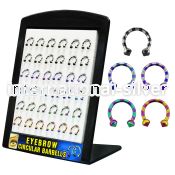 brmix23 horseshoes anodized surgical steel 316l belly button