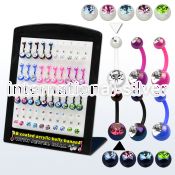 brmix30 belly rings acrylic body jewelry belly button