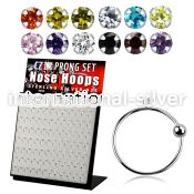 brnhmx12 nose hoop silver 925 nose