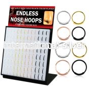 brnhmx63 gold rosegold black plating silver nose hoops 96