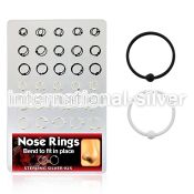 brnhp14 nose hoop silver 925 nose