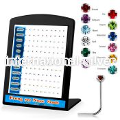 brnspbt l shape nose studs silver 925 nose