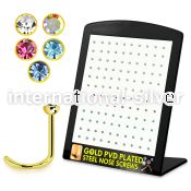 brnstc3 l shape nose studs anodized surgical steel 316l nose