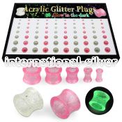 brpg177 tunnels gauges acrylic body jewelry ear lobe