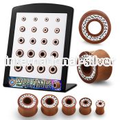 brpg180 tunnels gauges organic body jewelry ear lobe