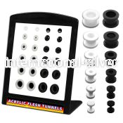 brpg57 tunnels gauges acrylic body jewelry ear lobe