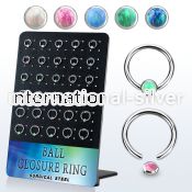 brrocr3 surgical steel ball closure rings ear lobe eyebrow helix piercing