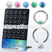 brrocr6 surgical steel ball closure rings ear othersear lobe eyebrow helix intim nose bridge septum piercing