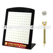 brs125 anodized surgical steel nose bones nose  piercing