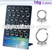 brsegh15 surgical steel seamless and segment rings ear lobe septum piercing