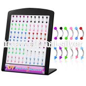 bruv3 micro curved barbells surgical steel 316l with acrylic parts eyebrow