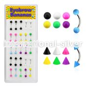 bxmbj1 micro curved barbells surgical steel 316l with acrylic parts eyebrow