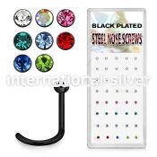 bxns5b l shape nose studs anodized surgical steel 316l nose