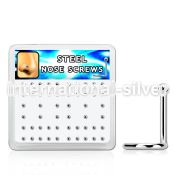 bxnsb18 surgical steel nose screws and nose studs nose piercing